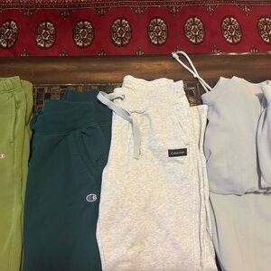 Abercrombie & Fitch, Calvin Klein, Champion Blue, Grey, Green Joggers